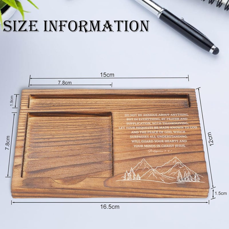EFFJNSG Do Not Be Anxious Sticky Note Holder, Christian Desk Organizer for Religious Social Worker Therapist Counselor Educators Gift for Office Self-Stick Note Pad Holders EDP110 - Image 4